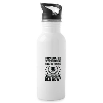 I have completed environmental technology - Water bottle with straw - white - Right