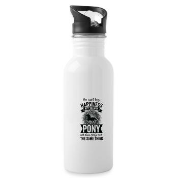 Riding - Pony Horse - Water bottle with straw - white - Right