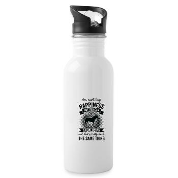 Horseback riding - Andalusian horse - Water bottle with straw - white - Right