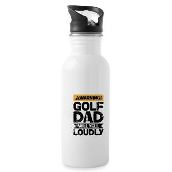 Warning Screaming - Golf Father - Water bottle with straw - white - Right