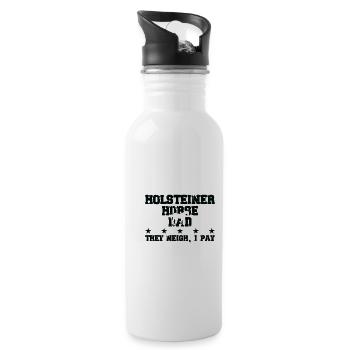 Pferdes Vater - Holsteiner Pferd - Gourde avec paille intégrée - blanc - Droite