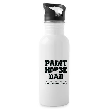 Horse Father - Paint Horse - Water bottle with straw - white - Right