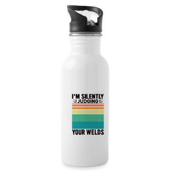 Welder Profession Heat Steel Gas TIG MAG Welding - Water bottle with straw - white - Right