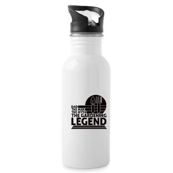 Jardinier Papa Papa Jardinage Horticulture Cadeau - Gourde avec paille intégrée - blanc - Droite