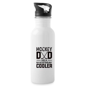 Hockey sur glace papa joueur de hockey sur glace papa cadeau - Gourde avec paille intégrée - blanc - Droite