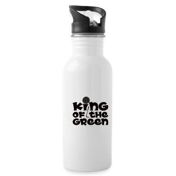 Golf Golfer Geschenk Hobby Verein Spruch - Trinkflasche mit integriertem Trinkhalm - Weiß - Rechts