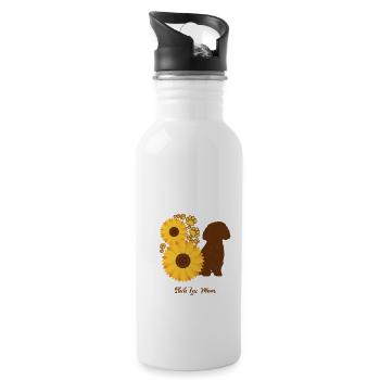 Mère Tournesol - Shih Tzu - Gourde avec paille intégrée - blanc - Droite
