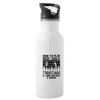 Disc Golf Disc Golf Frisbee Tree Basket Drop - Water bottle with straw - white - Right