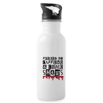 True Crime Crime Series Crime Coffee - Water bottle with straw - white - Right