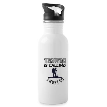 mountaineering, mountaineering, climbing, mountaineering, mountaineering - Water bottle with straw - white - Right