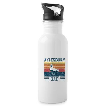 Entendad - Vintage Aylesbury - Water bottle with straw - white - Right