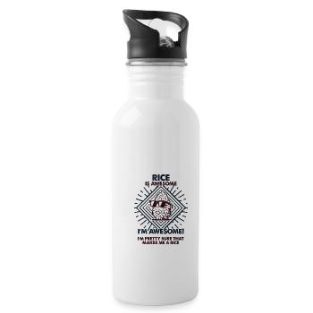 Rice Are Great - Mama Dad - Water bottle with straw - white - Right