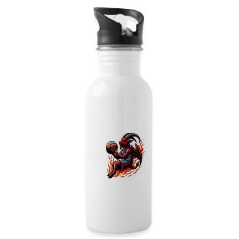 Basket-ball Goat Devil Team Player Sports - Gourde avec paille intégrée - blanc - Droite