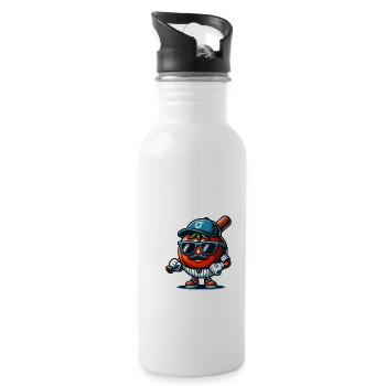 Funny Tomato Baseball Hat with Sunglasses - Water bottle with straw - white - Right