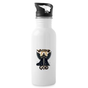 GUERRIER DE DIEU - Chevalier Noir - Gourde avec paille intégrée - blanc - Droite