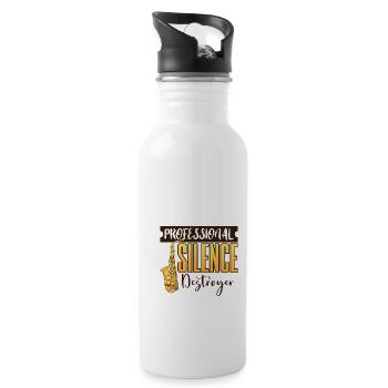 Saxophon Saxophonist Saxophonistin Sax Musikverein - Water bottle with straw - white - Right