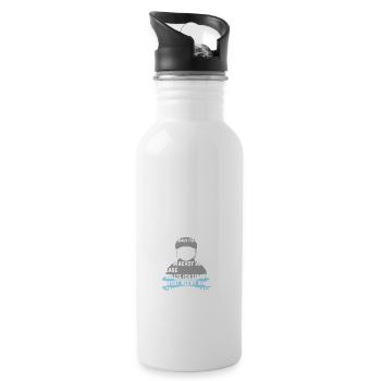 Ausbilder Spruch Geschenk Mechaniker Mechatroniker - Trinkflasche mit integriertem Trinkhalm - Weiß - Rechts