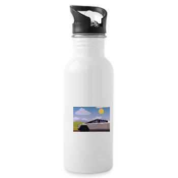 Tesla in Tesla - Water bottle with straw - white - Right