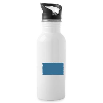 Cherry - rectangle blue - Trinkflasche mit integriertem Trinkhalm - Weiß - Rechts