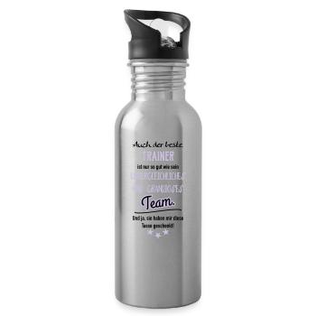 Bester Trainer Tasse - Trinkflasche mit integriertem Trinkhalm - Lightsilver - Rechts