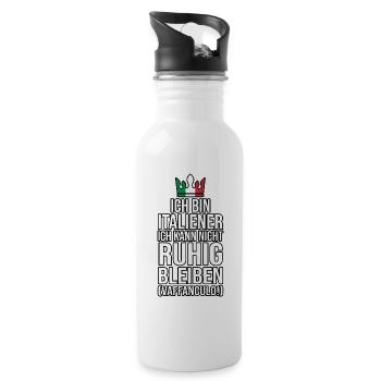 Italy Italian Vaffanculo - Water bottle with straw - white - Right