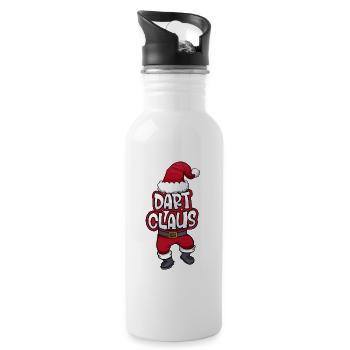 Dart Claus Weihnachtsmann Kostüm Familien - Trinkflasche mit integriertem Trinkhalm - Weiß - Rechts