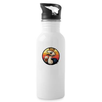 Strauß Bier - Trinkflasche mit integriertem Trinkhalm - Weiß - Rechts