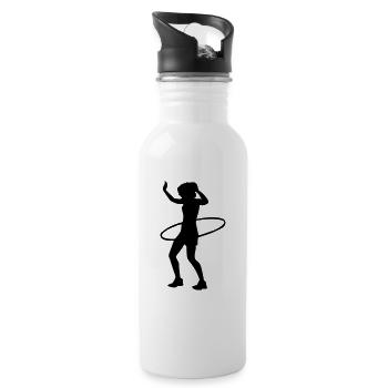 sport hula hoop - Trinkflasche mit integriertem Trinkhalm - Weiß - Rechts