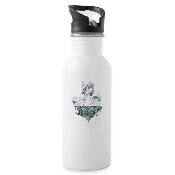 Mushrooms - Trinkflasche mit integriertem Trinkhalm - Weiß - Rechts