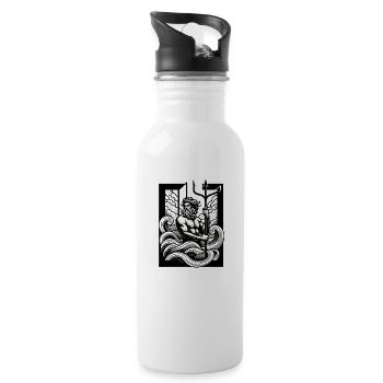 Zeus SW - Trinkflasche mit integriertem Trinkhalm - Weiß - Rechts