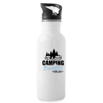 Campeur - Gourde avec paille intégrée - blanc - Droite