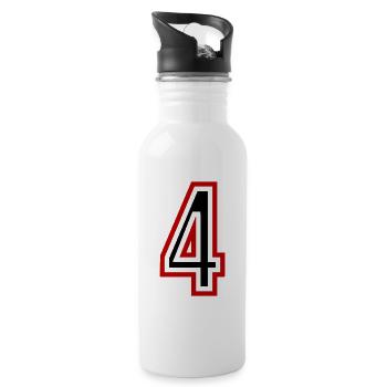 Maillot 4 Nombre d’années - Gourde avec paille intégrée - blanc - Droite