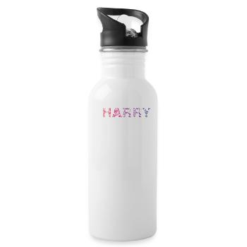 Harry Letter Name - Water bottle with straw - white - Right