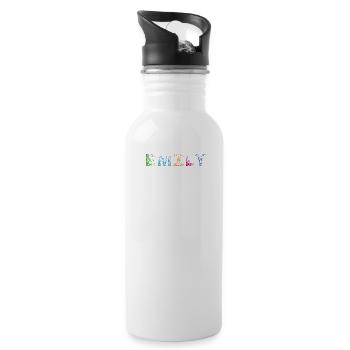 Emily Letter Name - Water bottle with straw - white - Right