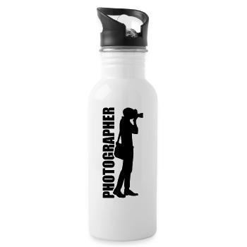 Photographer - Water bottle with straw - white - Right