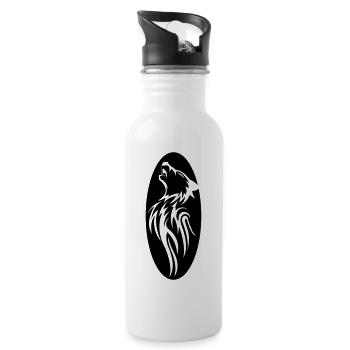 wolf - Trinkflasche mit integriertem Trinkhalm - Weiß - Rechts