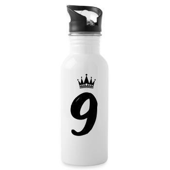 9 Couronne - Gourde avec paille intégrée - blanc - Droite