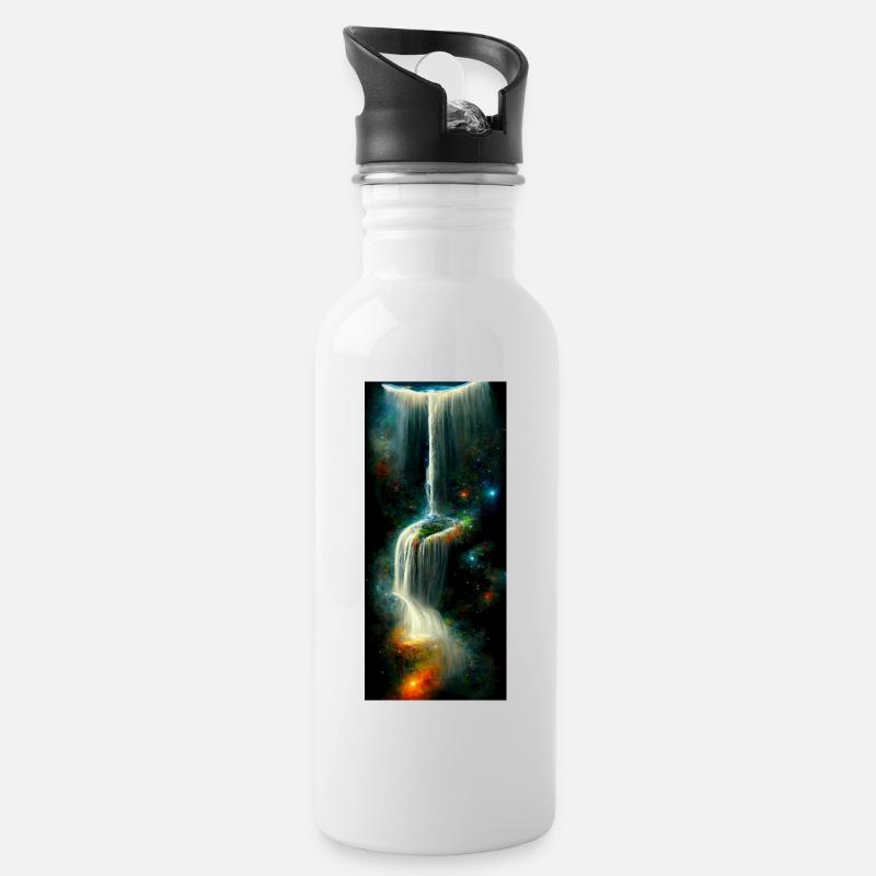 Création de l'univers - Gourde avec paille intégrée - blanc