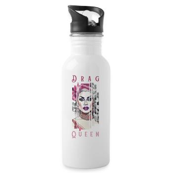 DragQueen - Gourde avec paille intégrée - blanc - Droite