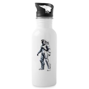 Astronaut - Profession Design Sticker - Water bottle with straw - white - Right