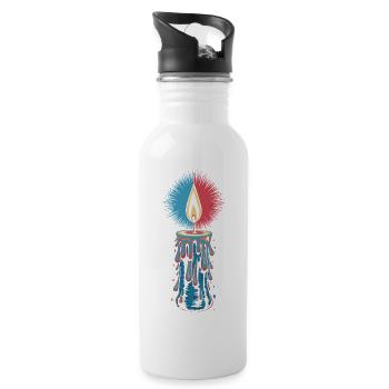 Faith Light Candle Retro Spirit Design - Gourde avec paille intégrée - blanc - Droite