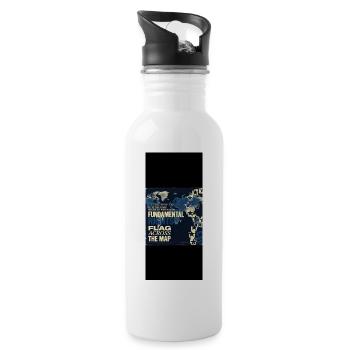 Grundlegende Entwürfe - Trinkflasche mit integriertem Trinkhalm - Weiß - Rechts