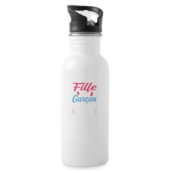 Fille ou Garçon Parrain T'aime Déjà - Gourde avec paille intégrée - blanc - Droite