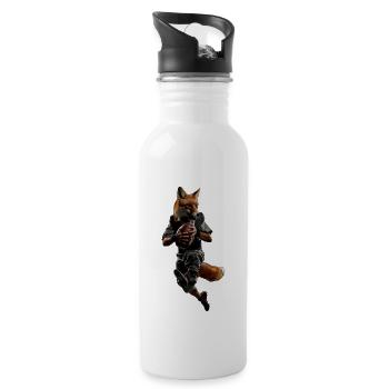 Fuchs - Trinkflasche mit integriertem Trinkhalm - Weiß - Rechts