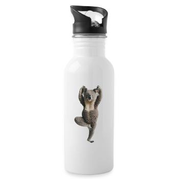 Koala - Trinkflasche mit integriertem Trinkhalm - Weiß - Rechts