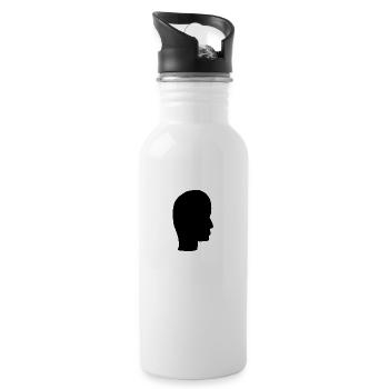 Head Profile People People Page Icon - Water bottle with straw - white - Right