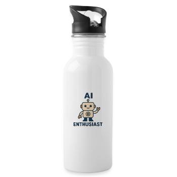 AI Enthusiast Robot - Water bottle with straw - white - Right