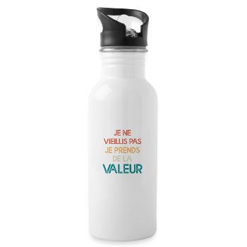 Je ne suis pas vieux drôle cadeau d anniversaire - Gourde avec paille intégrée - blanc - Droite