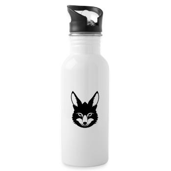 Fuchs - Trinkflasche mit integriertem Trinkhalm - Weiß - Rechts