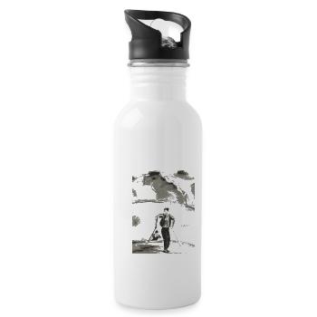 Schitour - Trinkflasche mit integriertem Trinkhalm - Weiß - Rechts